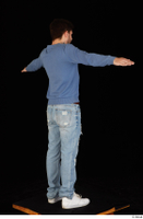  Hamza blue jeans blue sweatshirt dressed standing t poses white sneakers whole body 0006.jpg